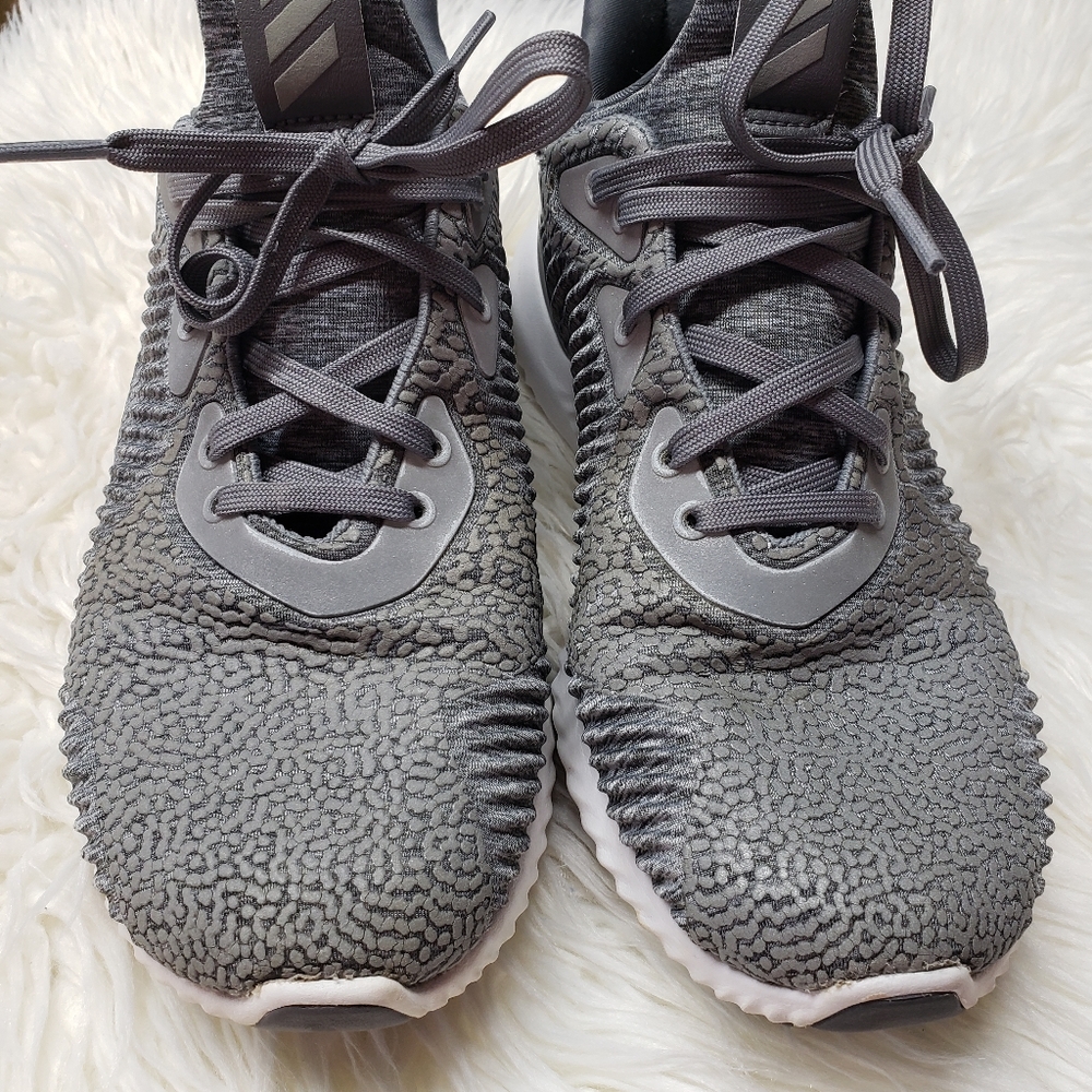 Adidas Alphabounce Reflective HPC AMS Sneakers Shoes Grey White Gym Active - Picture 13 of 13